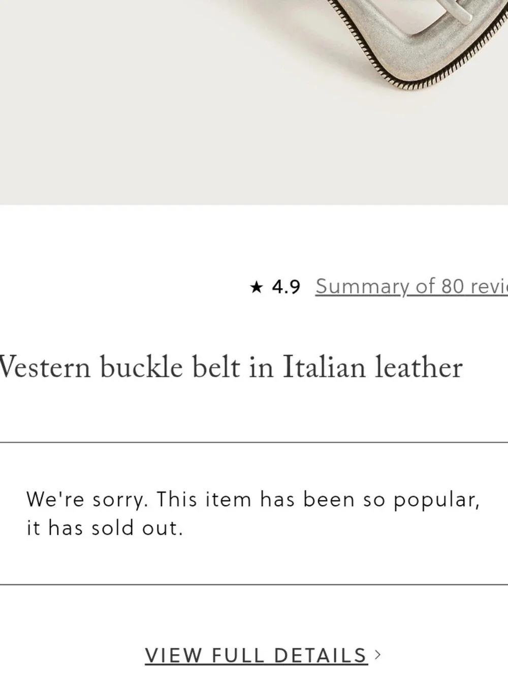 J. Crew Western Buckle Belt in Italian Leather - brown